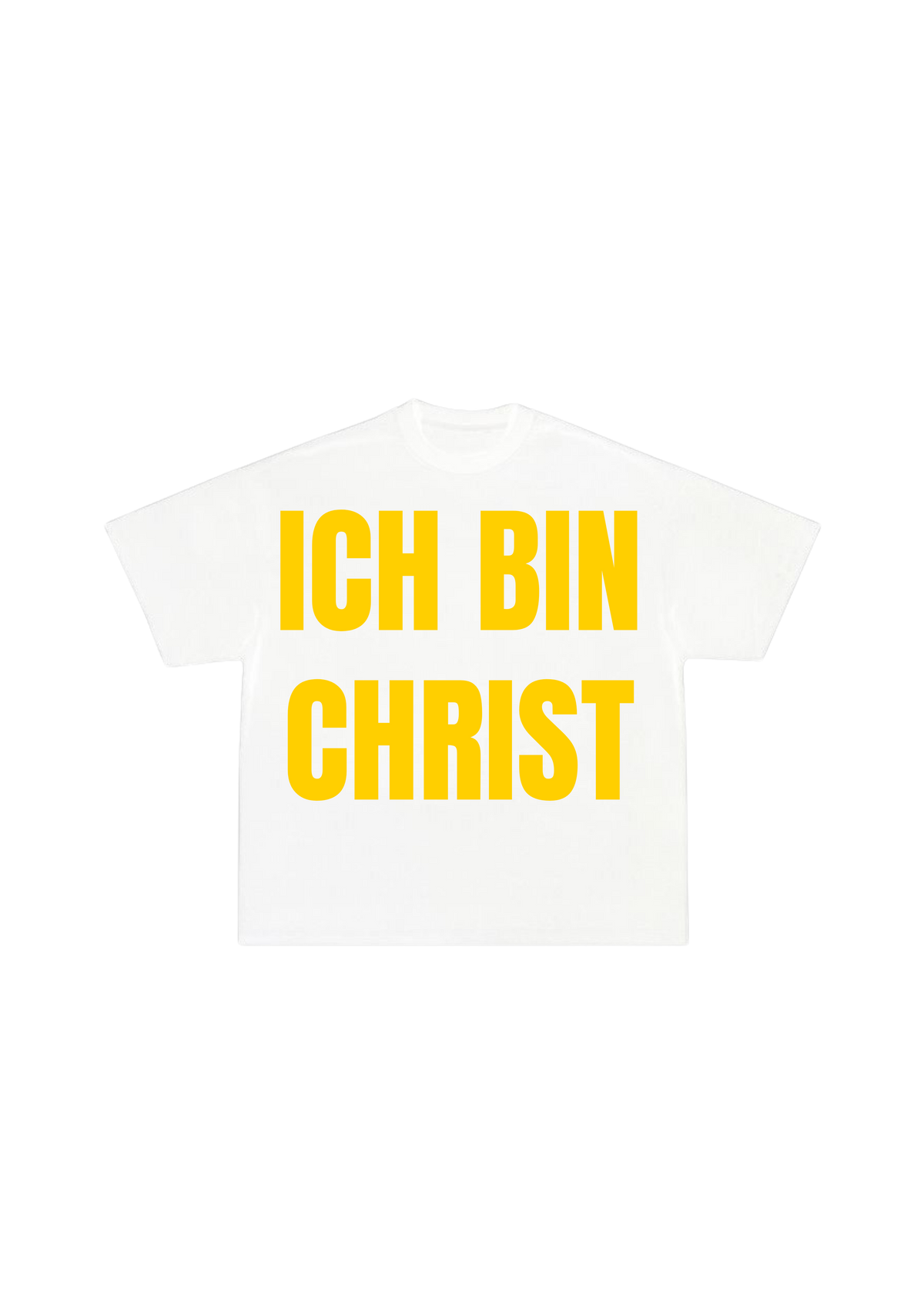 ICH BIN CHRIST TEE "WHITE/YELLOW"
