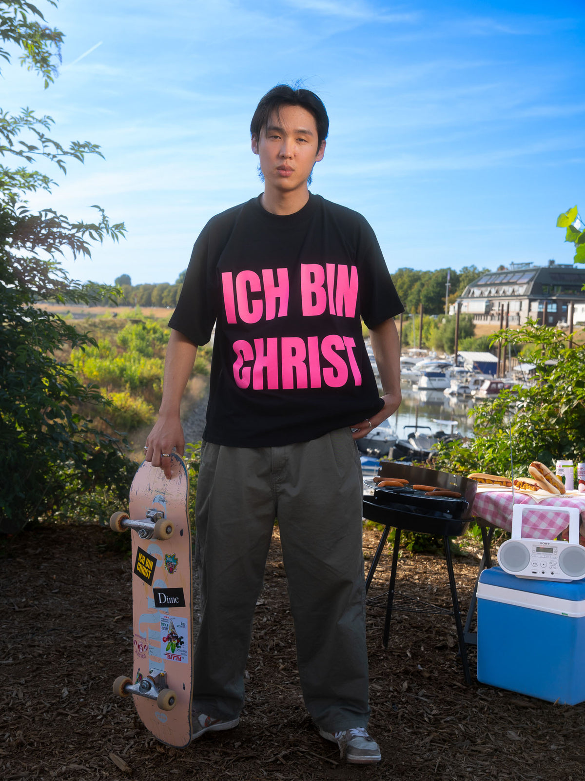 ICH BIN CHRIST TEE "BLACK/PINK"