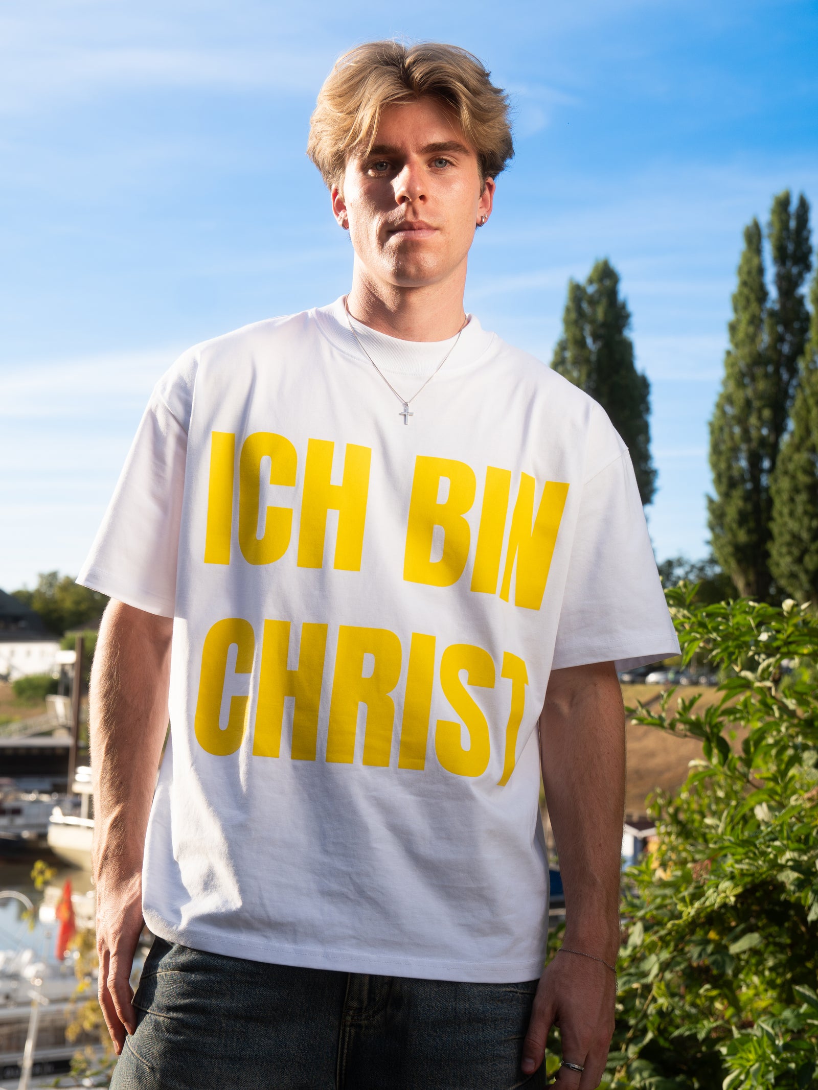 ICH BIN CHRIST TEE "WHITE/YELLOW"