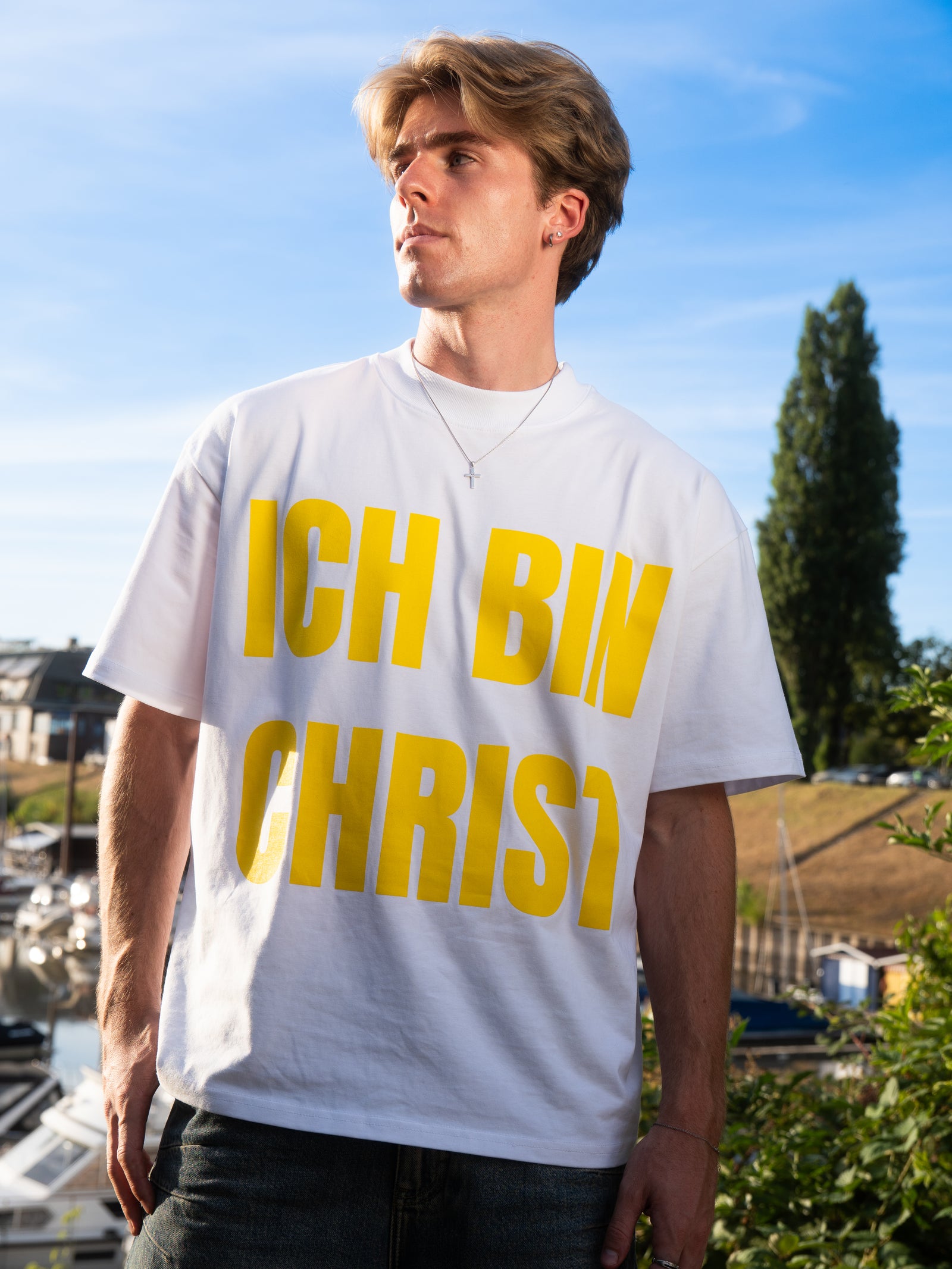 ICH BIN CHRIST TEE "WHITE/YELLOW"